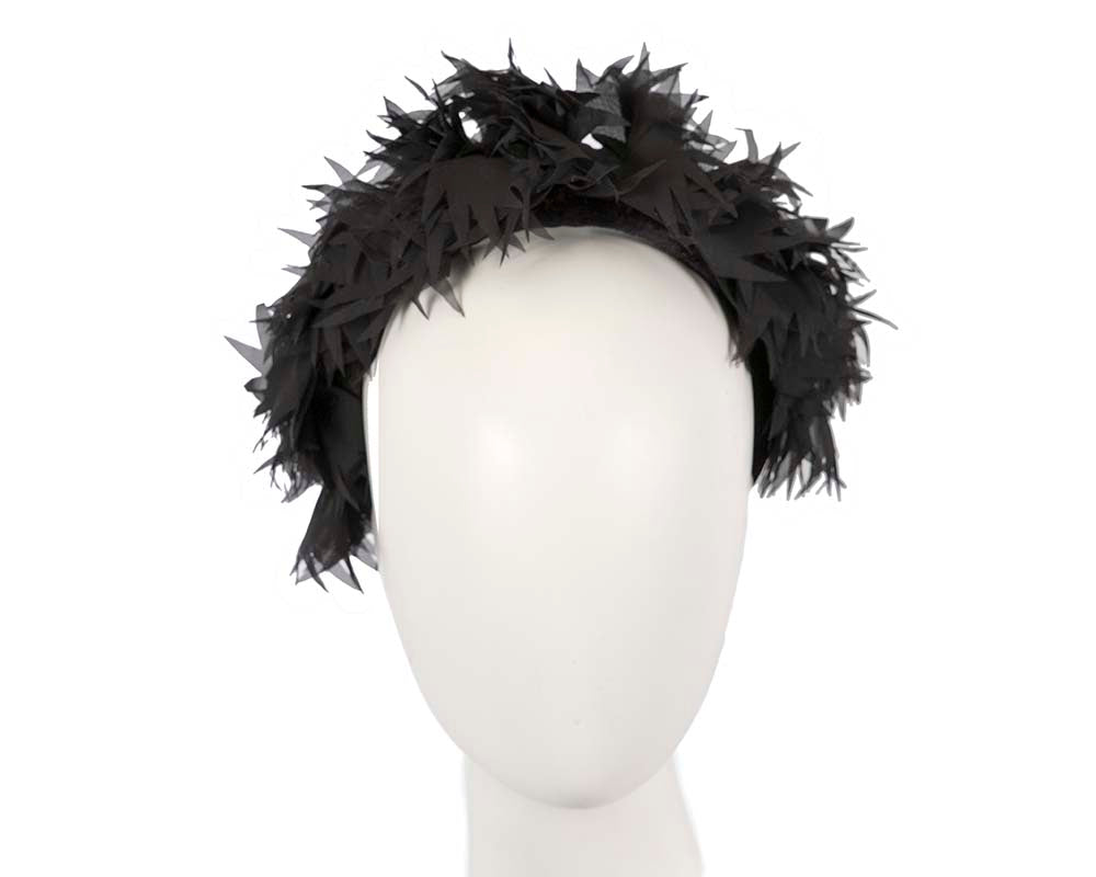 Exclusive black headband fascinator by Cupids Millinery CU628-0
